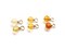 Tiny Citrine Charms with 14K Gold-Filled Wire, 2 pieces, Adorabilities